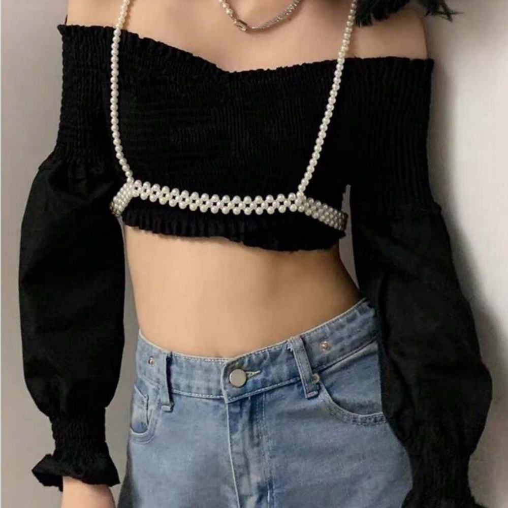 Faux pearl waist chain-Brand new